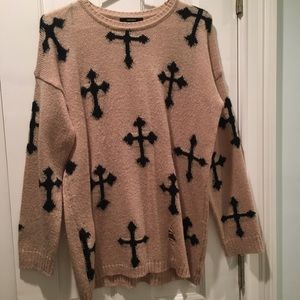 Ripped Cross Sweater